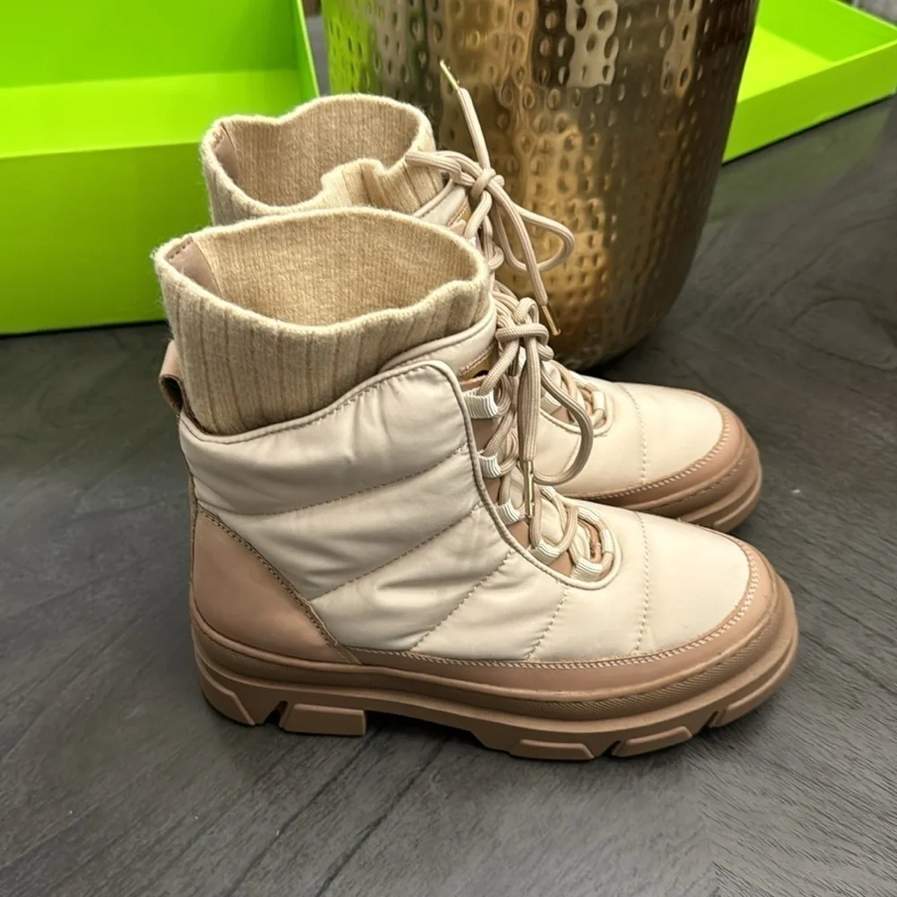 Sam Edelman Tabitha Puffer Lace Up Boot Moonbeam